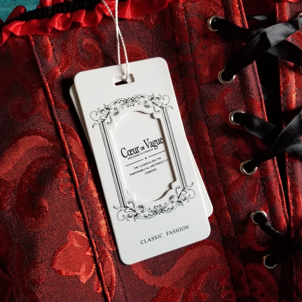 Red Corset and g-string set NWT